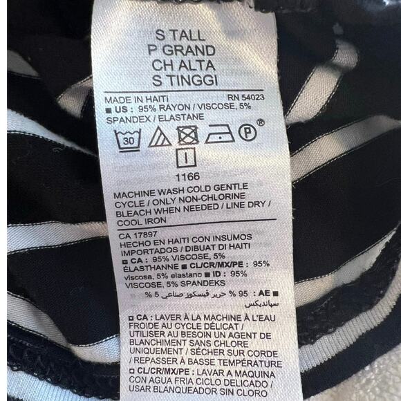 Old Navy Luxe Black & White Striped Tank Top - S Tall - Picture 4 of 6